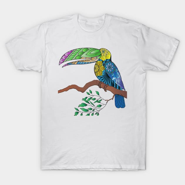 Grey Hornbill T-Shirt by InfiniIDnC